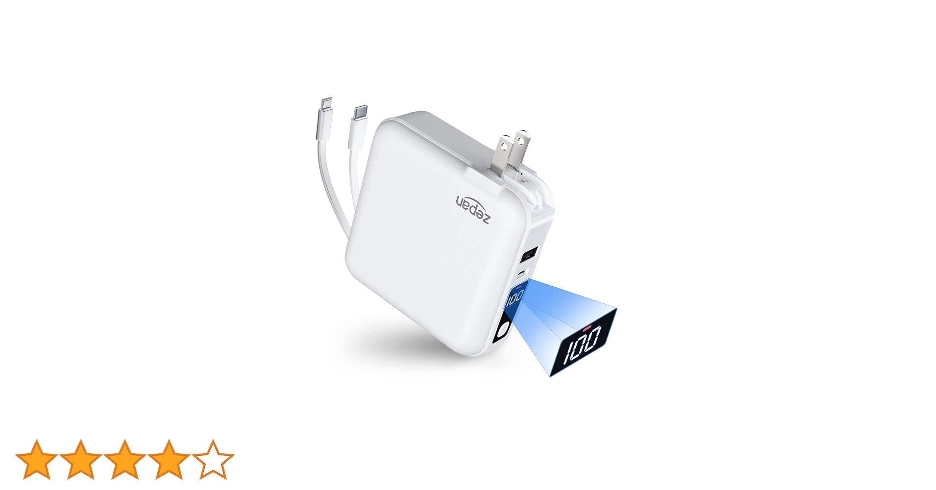 Amazon | zepan モバイルバッテリー 大容量 15000mAh ケーブル